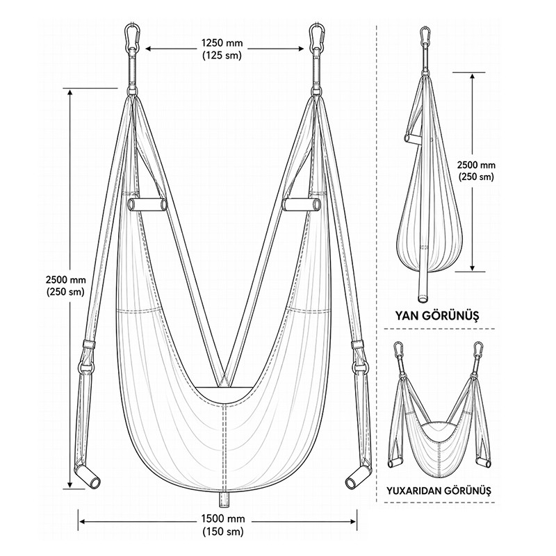 Yoga Pilates üçün Neylon Yelləncək